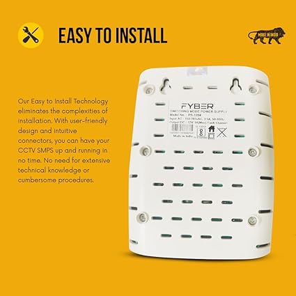 FYBER SMPS for CCTV Camera 4 Channel Power Supply 12v Suitable for Any Brand HD Analog Surveillance Dome Bullet Cameras Independent Series