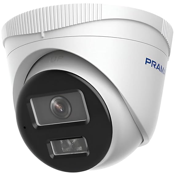 PRAMA PT-NC123D7-WNMS/AW(D2) 2 MP Ranginview Dual Light Fixed Turret Network Camera | Included PVC Stickers