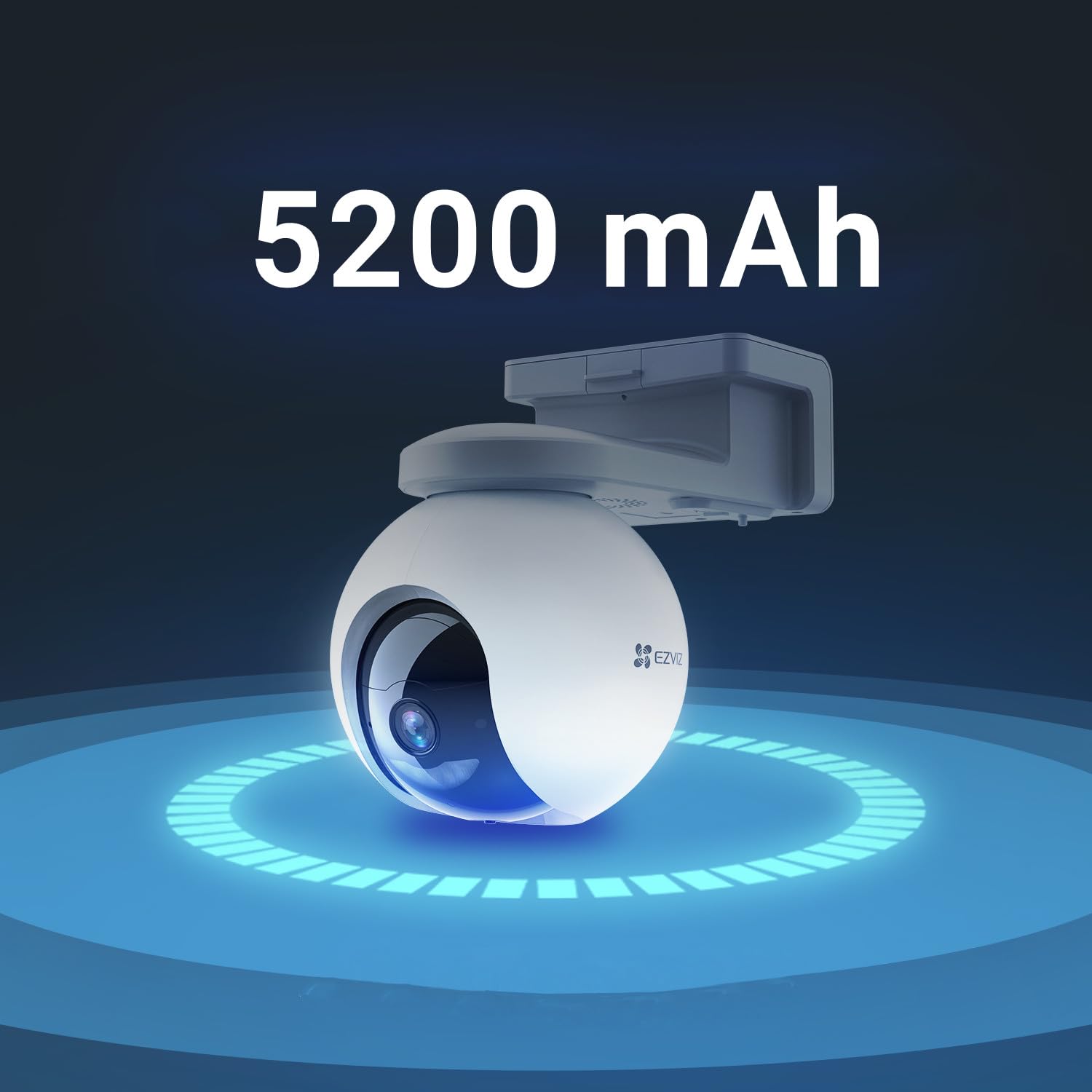 EZVIZ HB8-4G Simbased Battery-Powered Pan & Tilt Camera, Wireless,|2K+/3MP Resolution|360° Coverage|Smart Human Motion Detection|Weatherproof Design|Two-Way Talk|Microsd Card (Up to 512 GB)|White.