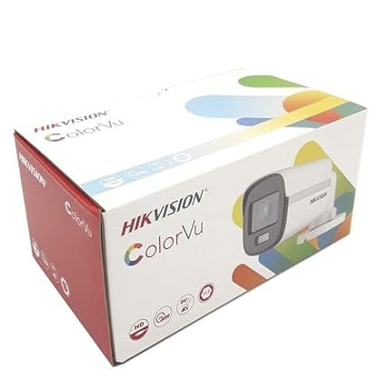 HIKVISION 2MP ColorVu Bullet Camera DS-2CE10DF0T-PFS IP67 White Wired 1Full HD 1080p