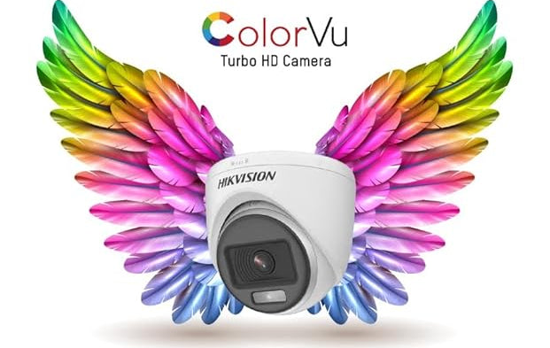 HIKVISION 5Mp/1080p [Built-in Audio Mic | Color Night Vision] Outdoor Wired Color CCTV Camera for Dvr, Ds-2Ce70Kf0T-Pfs White