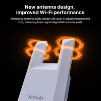 Tenda WiFi Extender N300, WiFi Extender Signal Booster, with Ethernet Port, Up to 800 Sq. Ft.,Single Band WiFi Booster, Repeater Mode&AP Mode,Easy Setup,2.4GHz only(R10-WT)