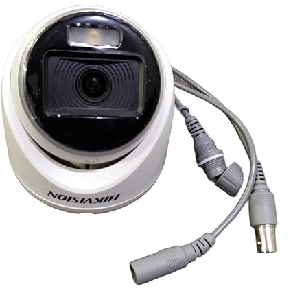 HIK Color-VU DS-2CE70DF0T-PF 2 MP Night Vision Dome Indoor CCTV, Compatible for All HIKVISION 2MP and Above DVRs 3.6 mm Lens and Light Distance 20 m (Wired, White, 1080p)