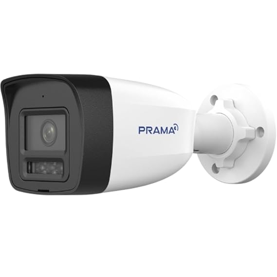 PRAMA PT-NC160D3-WNM(D2) 6MP Smart Dual Light Fixed Bullet Network Camera with Built-in Mic & IP67 | Included PVC Stickers