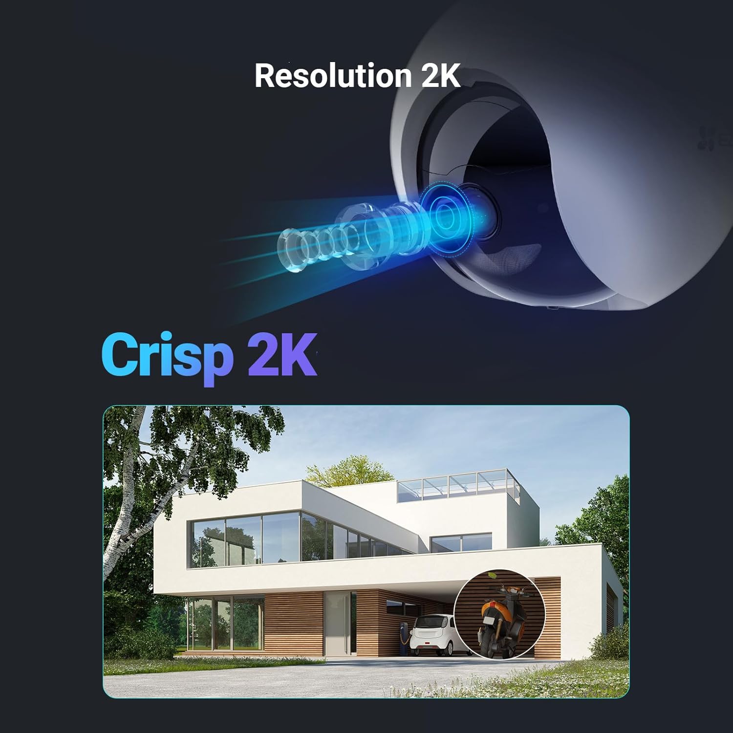 EZVIZ HB8-4G Simbased Battery-Powered Pan & Tilt Camera, Wireless,|2K+/3MP Resolution|360° Coverage|Smart Human Motion Detection|Weatherproof Design|Two-Way Talk|Microsd Card (Up to 512 GB)|White.
