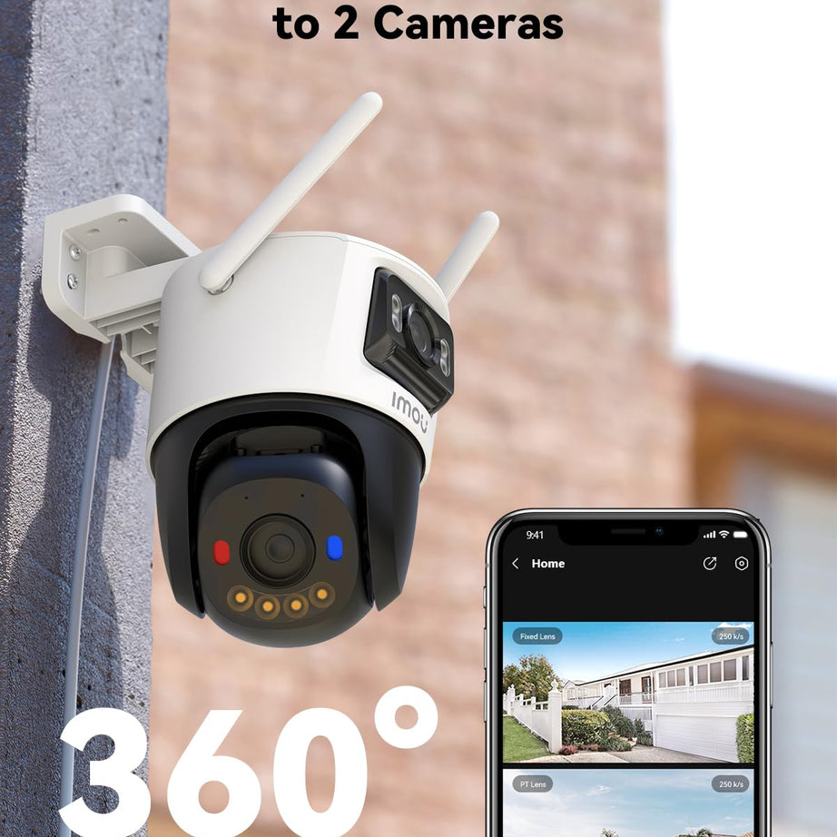 Imou 5MP+5MP Dual Lens CCTV Camera Home Outdoor | Pan-Tilt Wi-Fi Camera | AI Human and Vehicle Detection, Smart Color Night Vision | Red-Blue Warning Light | Two Way Talk | Privacy Mode | Weatherproof
