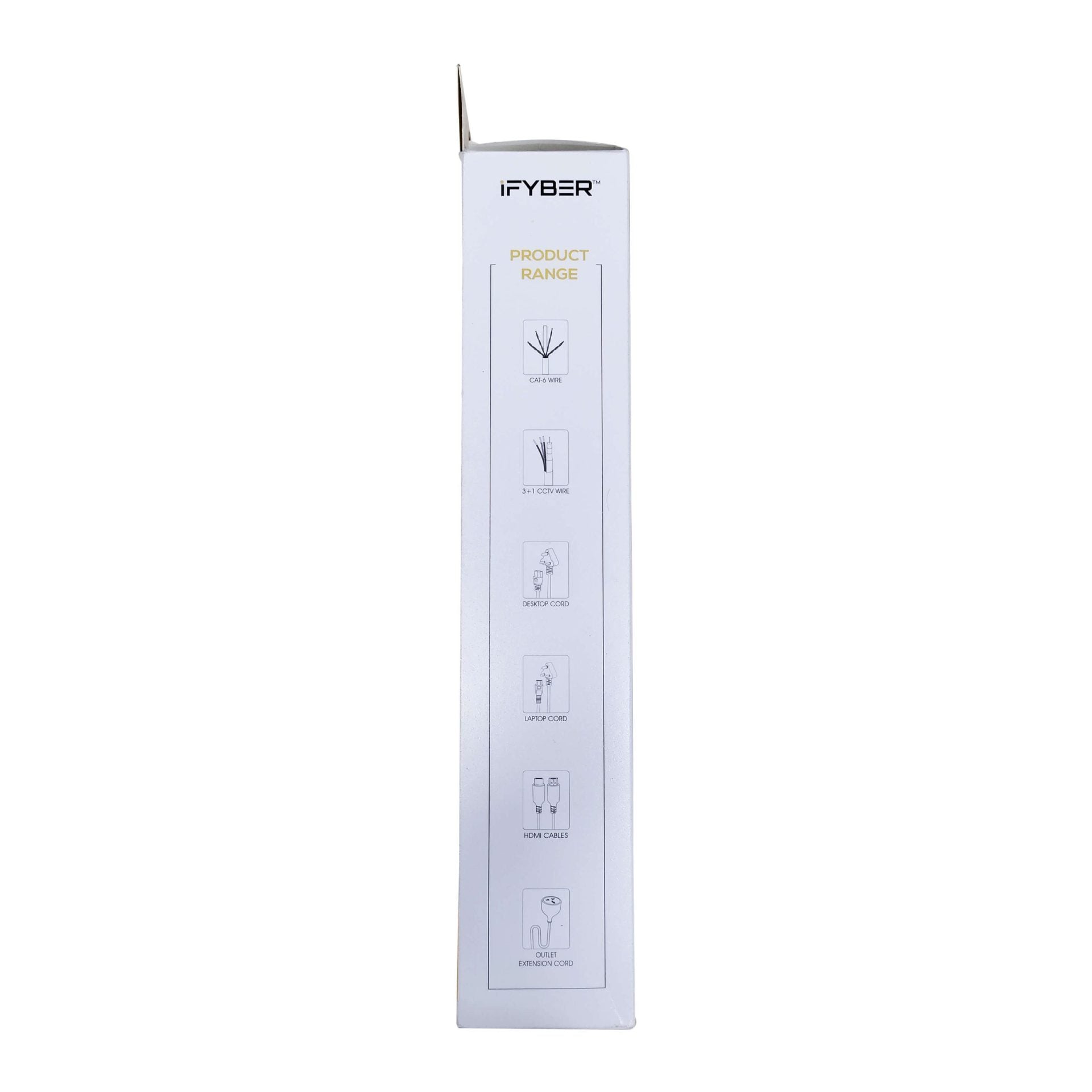 FYBER FY-SP11 5 Universal Socket Surge Protector with Auto Reset Switch – Grey, 2 Meter Cable