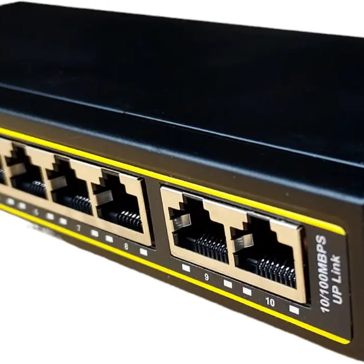 FYBER FYA-82FE 8 Ports 100 Mbps Unmanaged Network Switch (Black)