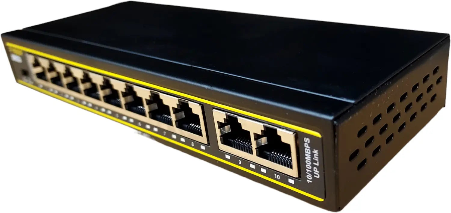 FYBER FYA-82FE 8 Ports 100 Mbps Unmanaged Network Switch (Black)
